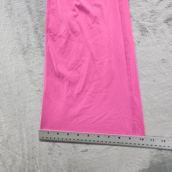 NEW Joy Lab Jumpsuit Womens M Pink Stretch Knit Low Back Flare Active Bodysuit - Picture 13 of 14
